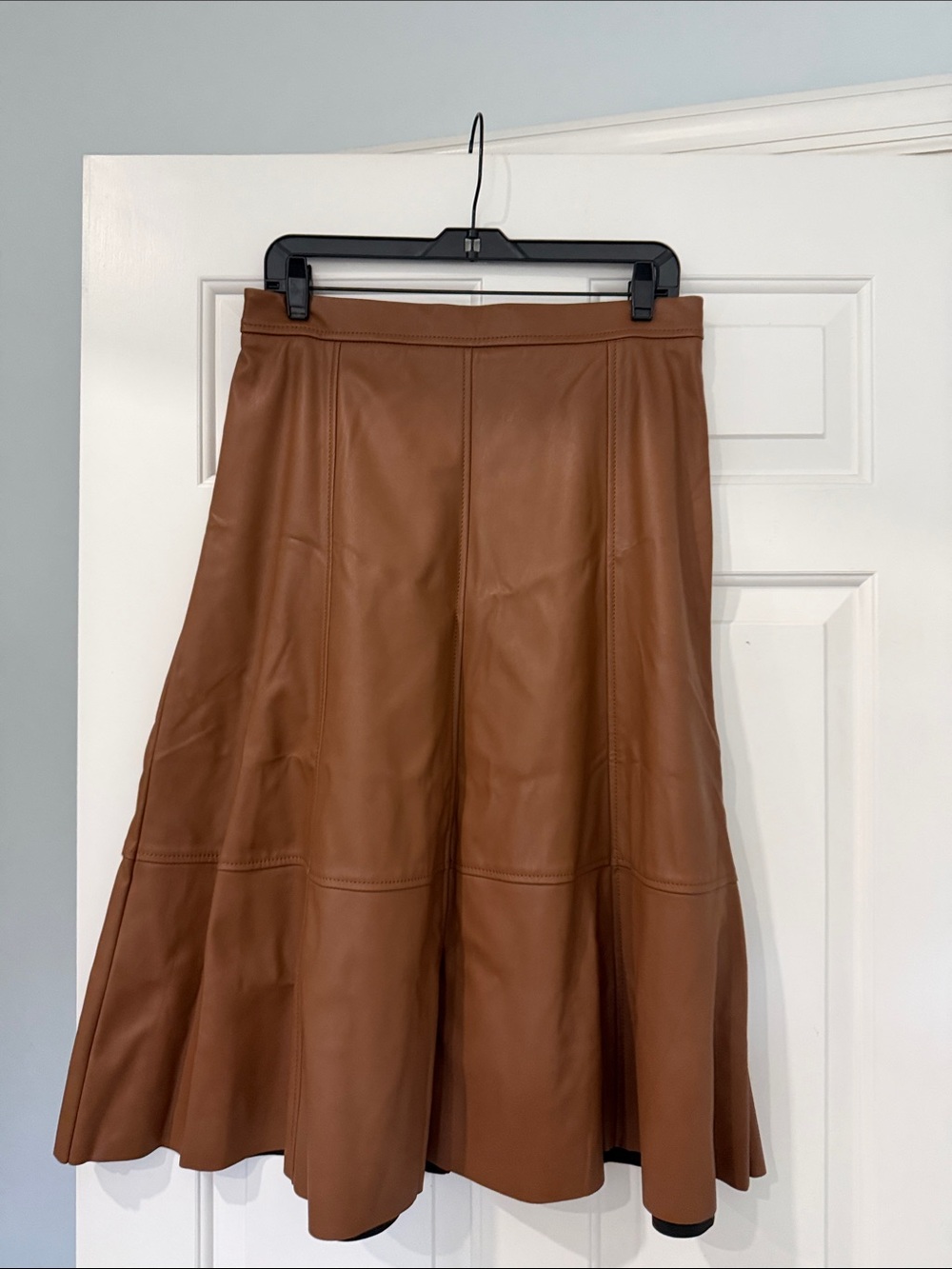 Banana Republic Camel Brown Faux Leather A-Line Skirt